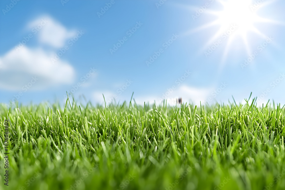 Fototapeta premium Vibrant Green Grass Background Image