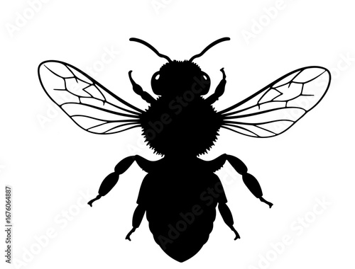 insect in silhouette on white background