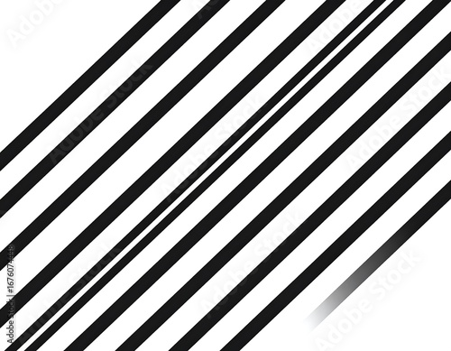 Diagonal black and white stripes