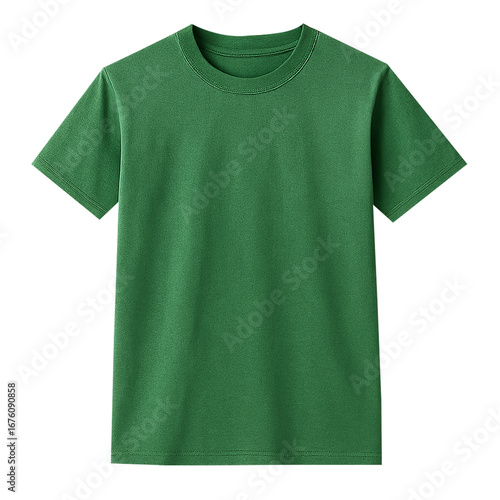 Men's Green T-Shirt | Classic Cotton Plain Crew Neck Tee