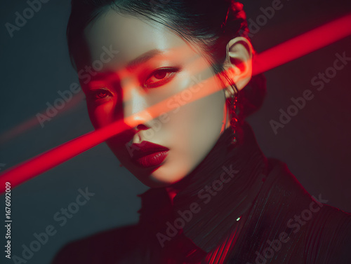 Futuristic editorial photo elegant  model my