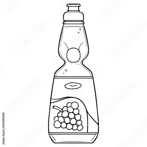 grape ramune illustration hand drawn outline vector