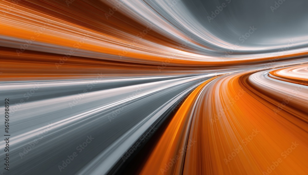 Fototapeta premium Abstract speed lines, orange and gray, swirling