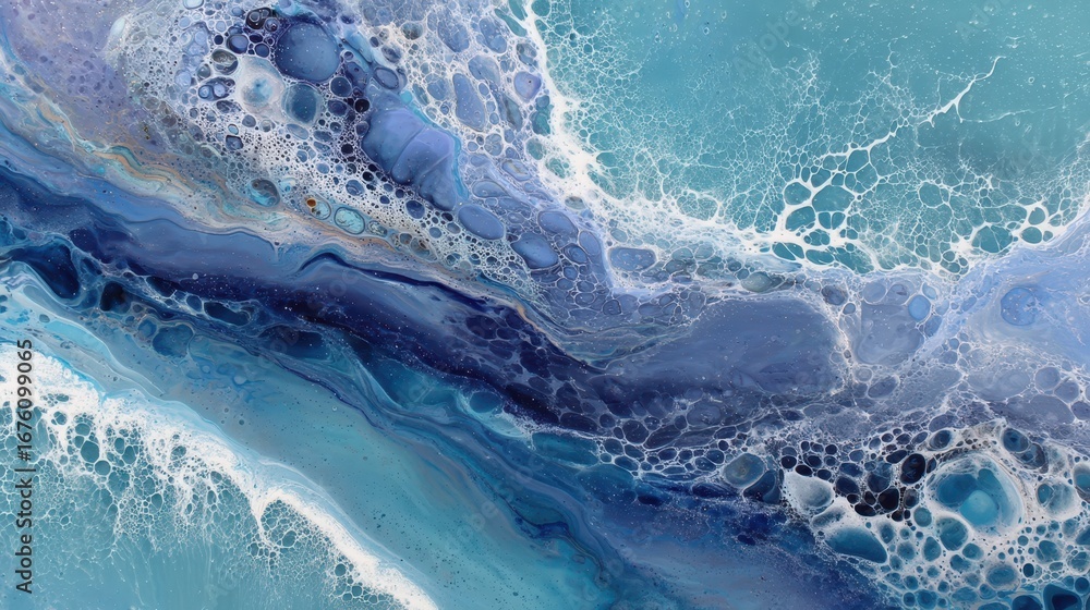 Fototapeta premium Flowing Water Energy Artwork Inspired by Cancer and Nature's Beauty