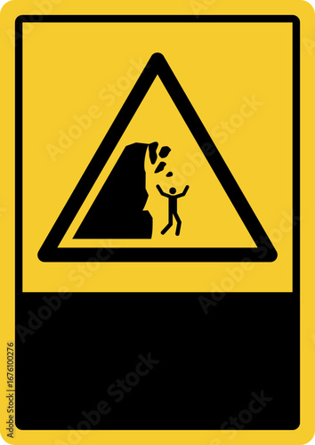 warning safety signs_warning ; unstable cliff your custom message here portrait size a4/a3/a2/a1 v2 