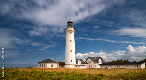 Foto view of the Hirtshals lighthouse in northern Denmark
