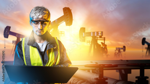 Man oilworker at petroleum ...