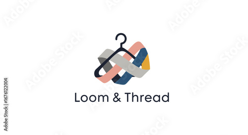 Creative Logo Design for Fashion Brand, Loom & Thread, Modern Aesthetic, Graphic Design, Minimalist Style