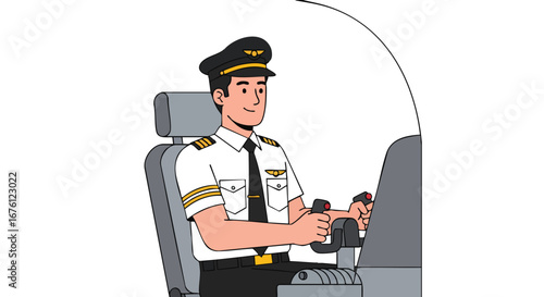 Pilot Operating Controls in the Cockpit