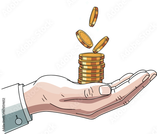 Currency Fluctuation and Economic Downfall Vector Illustration