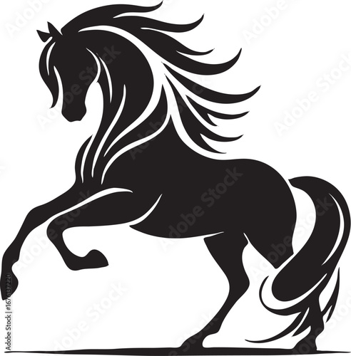 black horse vector illustration