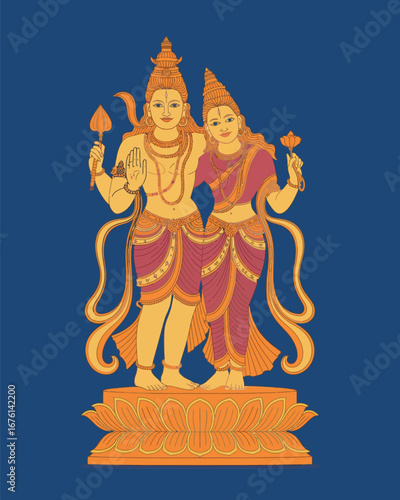 Happy Gaura Parva Hindu Festival Celebration Nepal Tradition