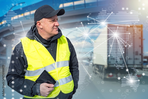 Logistics manager in safety...