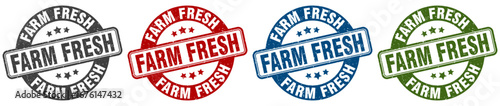 farm fresh stamp. farm fresh round stamp set isolated on white background