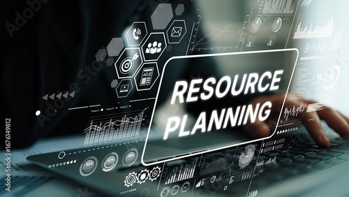 Modern Digital Resource Planning Interface with Data Visualization and Technology Elements for Business Management. Asymptotic smart data analytic.