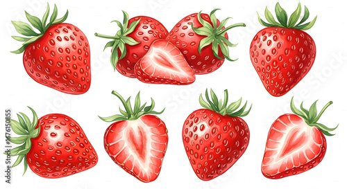 Watercolor Strawberry Illustration