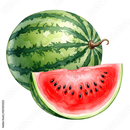 Watercolor Watermelon Illustration