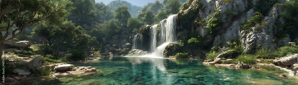 Fototapeta premium The essence of escaping from the hustle and bustle into the perfect nature