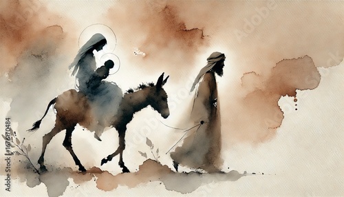 Holy Family Fleeing to Egypt, Gospel of Matthew narrative.