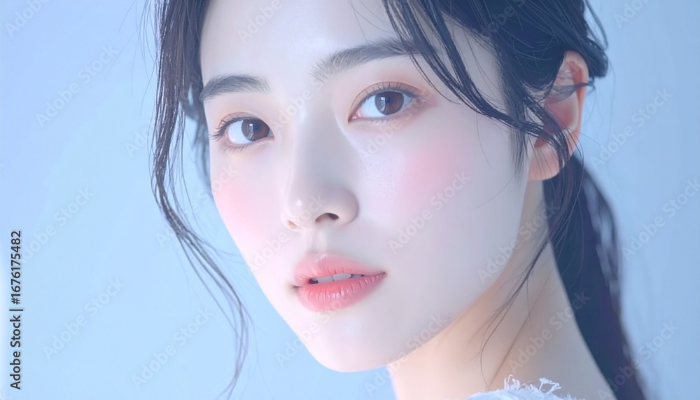 日本人, 超リアル, 若い美しい女性, 顔アップ, 滑らかな肌, ツヤのある肌質, ナチュラルメイク, 柔らかな光, 美容広告風, シネマティック, カメラ目線, 高画質, Japanese, ultra-realistic, young beautiful woman, face close-up, smooth skin, radiant complexion, natural makeup 日本人, 超リアル, 若い美しい女性, 顔アップ, 滑らかな肌, ツヤのある肌質, ナチュラルメイク, 柔らかな光, 美容広告風, シネマティック, カメラ目線, 高画質, Japanese, ultra-realistic, young beautiful woman, face close-up, smooth skin, radiant complexion, natural makeup
