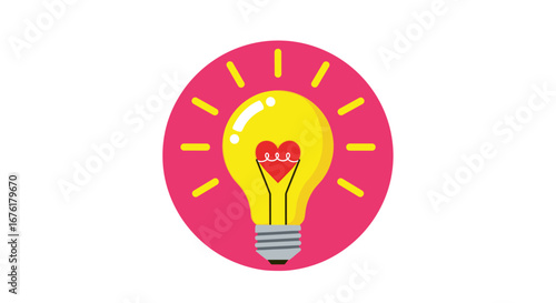 Bright idea symbolizing innovation inspiration creativity and passionate solutions