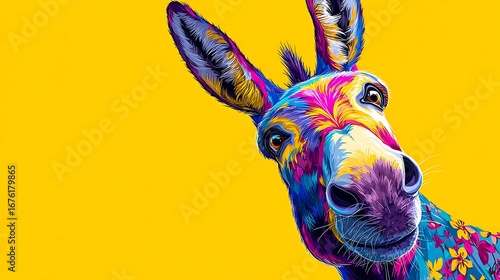 donkey pop art style