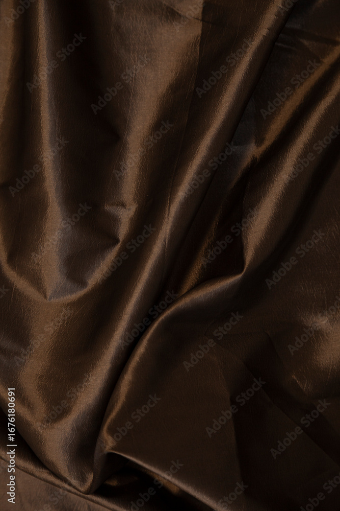 Fototapeta premium Brown Wrinkled Fabric