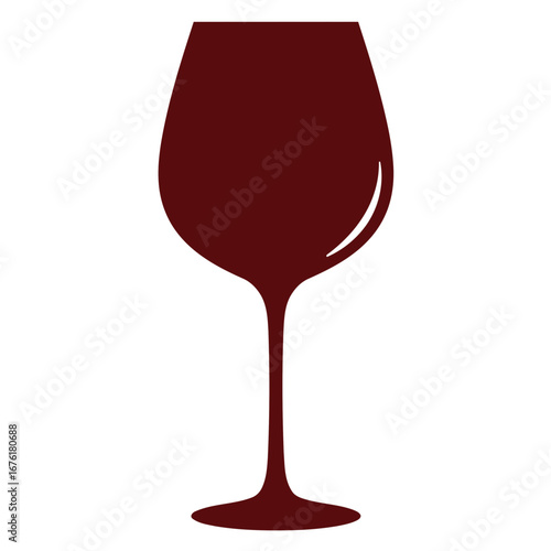 A solitary wine glass showcasing its elegant silhouette against a plain backdrop