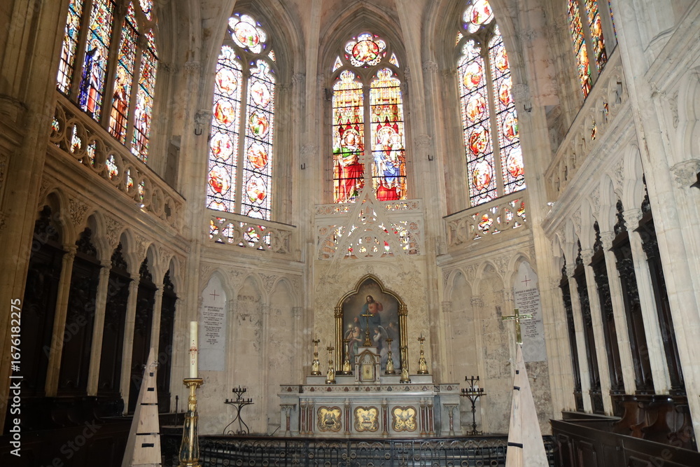 Fototapeta premium Cathédrale Saint André, cathédrale de style gothique, ville de Bordeaux, département de la Gironde, France