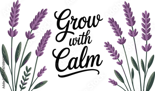 Grow with Calm Lavender Floral Design