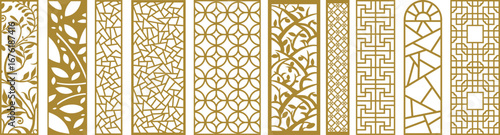 Decorative pattern panels for laser cutting design