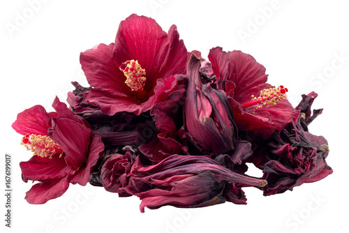Dried Hibiscus Flowers Dark Red Herbal Tea