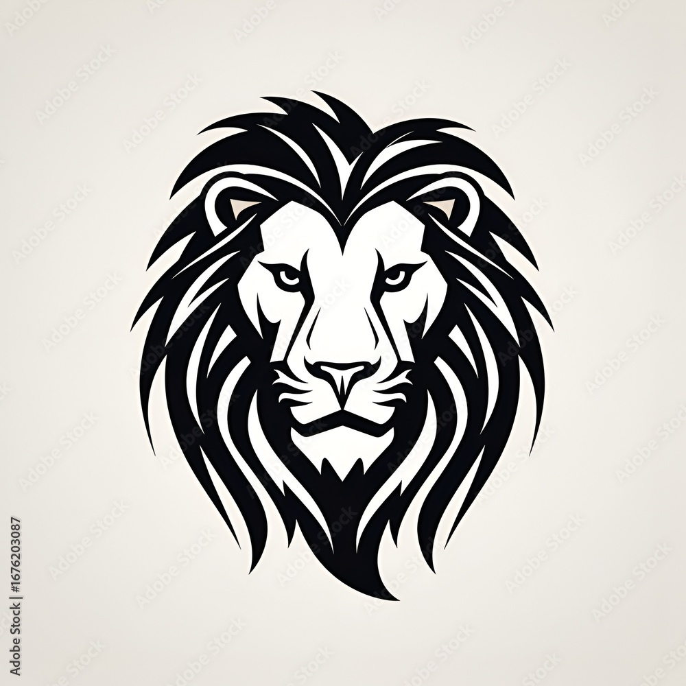 Fototapeta premium lion head tattoo lion vector illustration lion vector illustration lion vinyl ready vector illustration