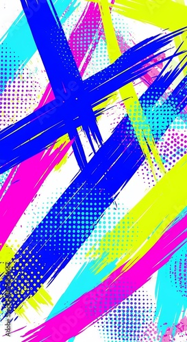 Wallpaper Mural Abstract Colorful Brush Stroke Background Dynamic Energy Vibrant Artistic Design Vector Illustration Torontodigital.ca