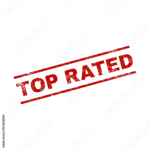 Bold distressed red rubber stamp impression 