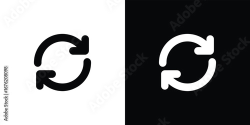Recycle Symbol, Arrows Forming Circle, Black and White, Rotation, Flow, Repeat, Arrow Sign