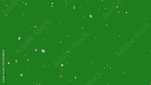 real and natural falling snow filmed in real conditions on a green screen