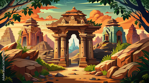 Hampi, India
Granite boulders frame ruined palaces and towering gateways, where once-thriving bazaars and ornate carvings echo the grandeur of a vanished empire among surreal landscapes.