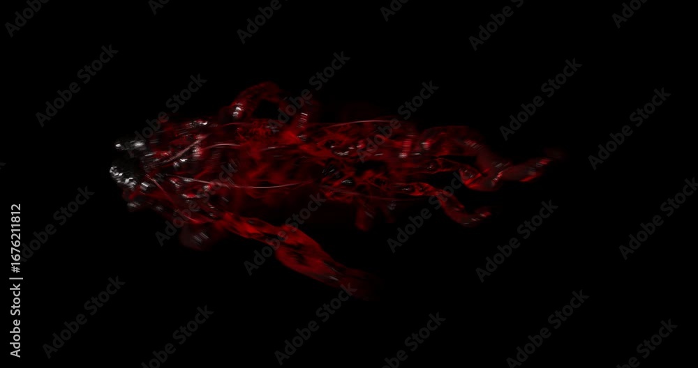 blood bullet trail effect on black background