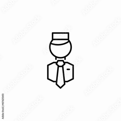 bell hop icon sign vector