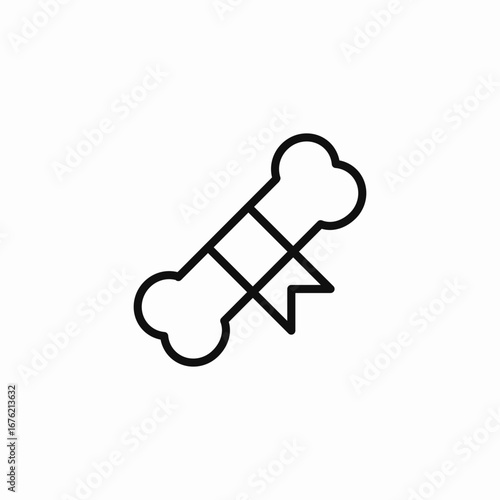bone with bandage icon sign vector