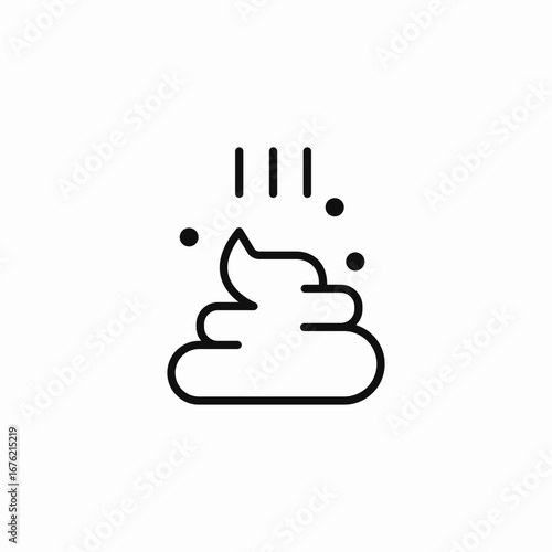 dog poop icon sign vector