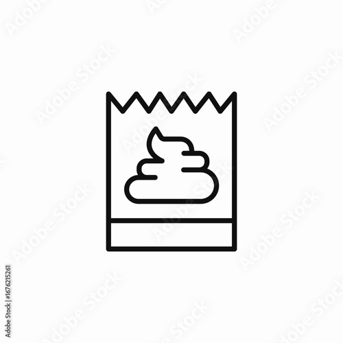 dog waste bag icon sign vector