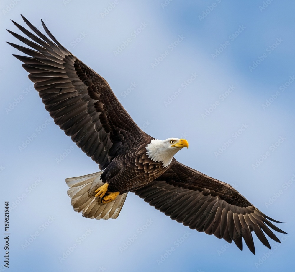 Fototapeta premium The image shows a picture of a Bald Eagle.