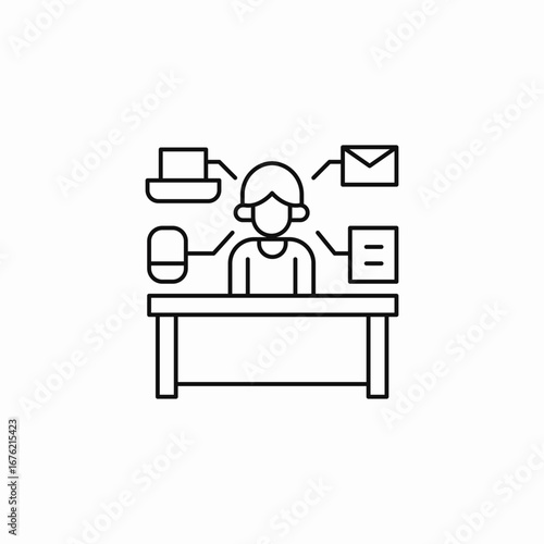 email management icon sign vector