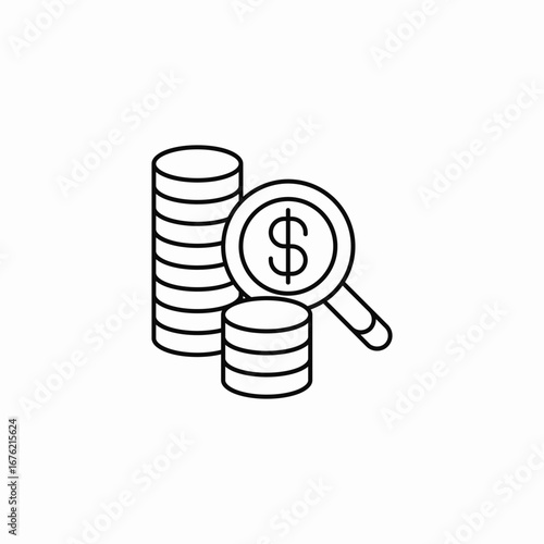 financial audit icon sign vector