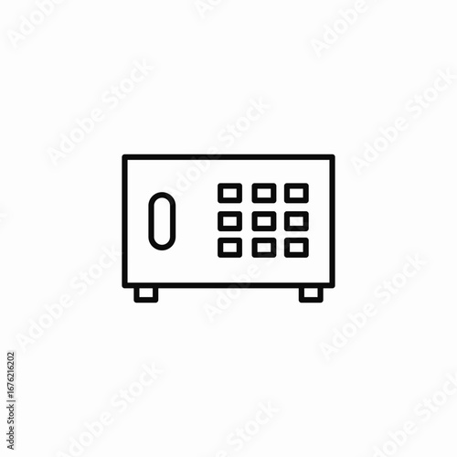 hotel safe icon sign vector