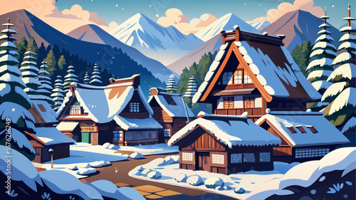 Shirakawa-go, Japan
Thatched-roof farmhouses rise amid snow-covered valleys, their steep gables blending perfectly with mountain winters, preserving centuries of rural wisdom and architectural harmony