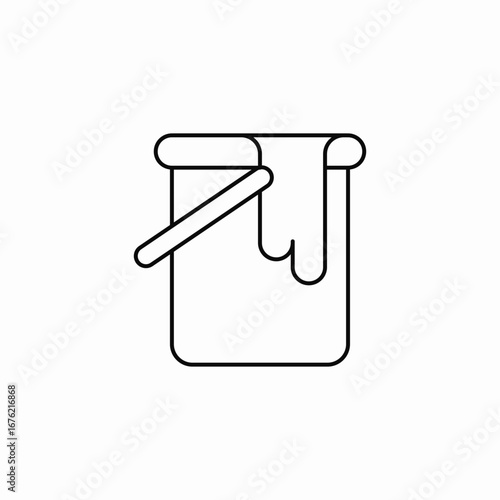 paint bucket icon sign vector