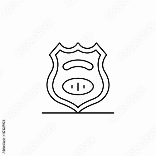 police badge icon sign vector